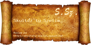 Skultéty Szelim névjegykártya